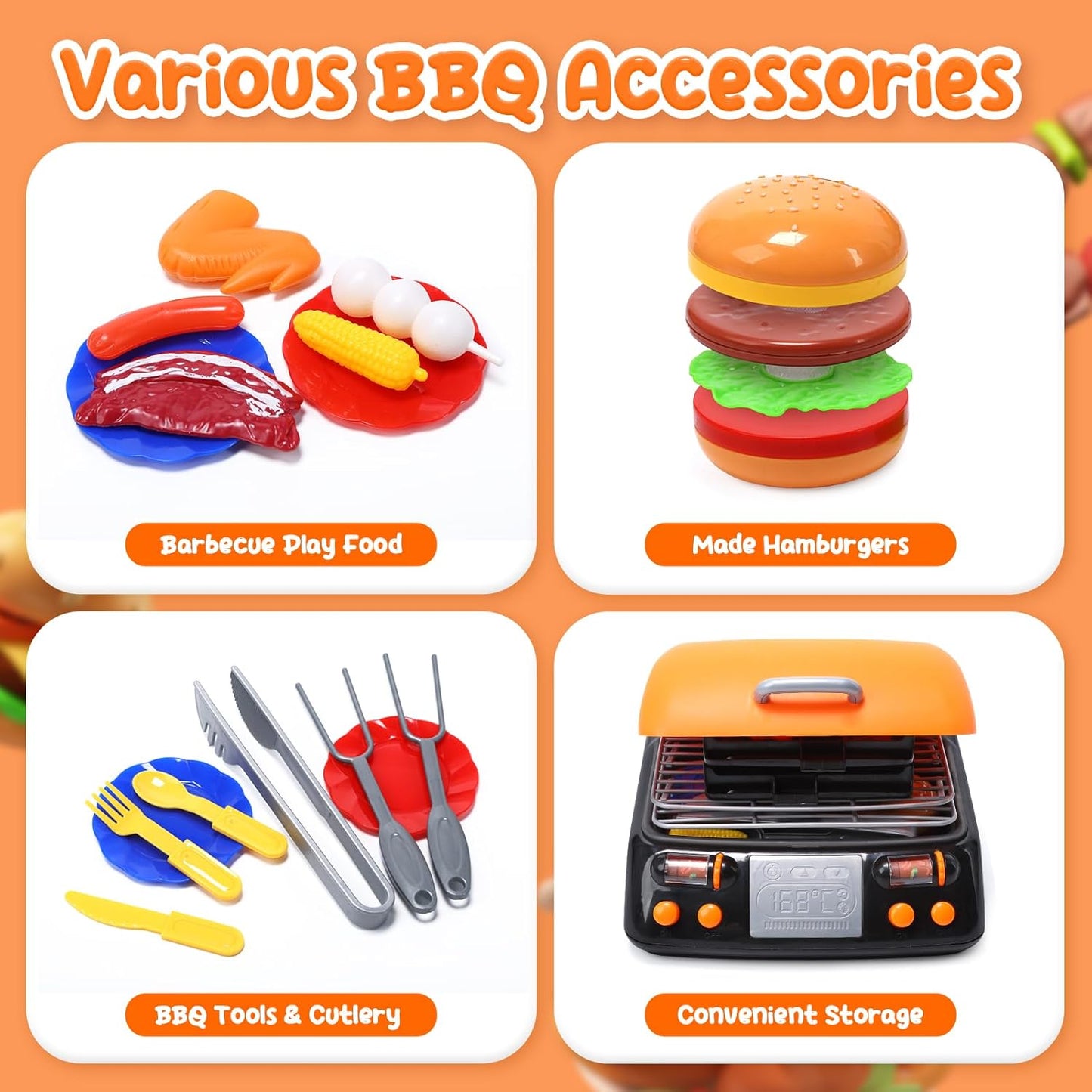 Montessori Play BBQ Set