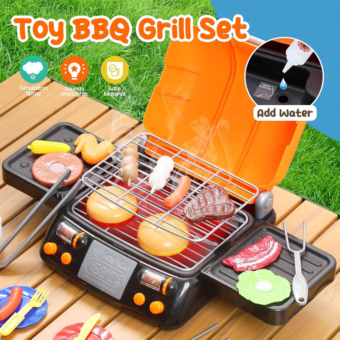 Montessori Play BBQ Set