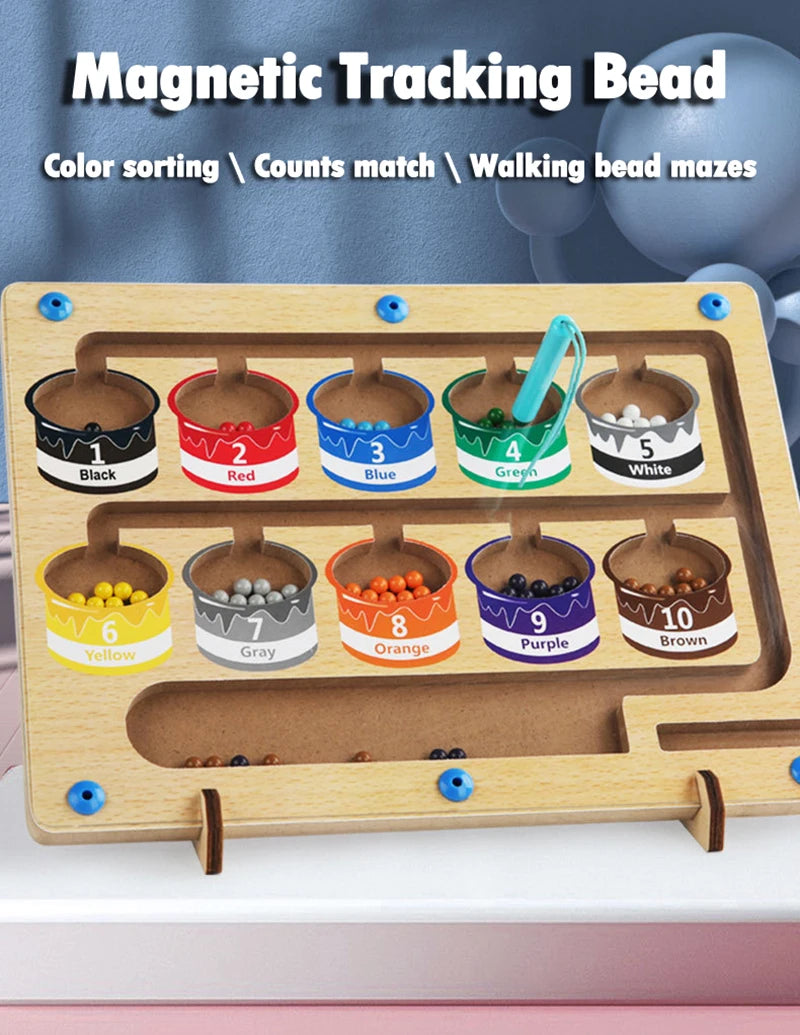 Montessori Color and Number Magnetic Board