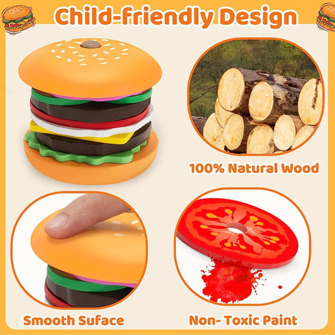 Burger Stacking Toy Montessori