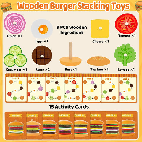 Burger Stacking Toy Montessori