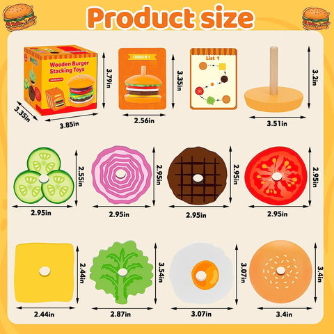Burger Stacking Toy Montessori