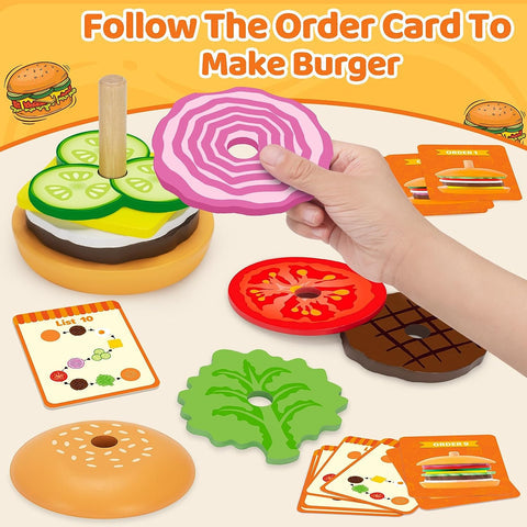 Burger Stacking Toy Montessori