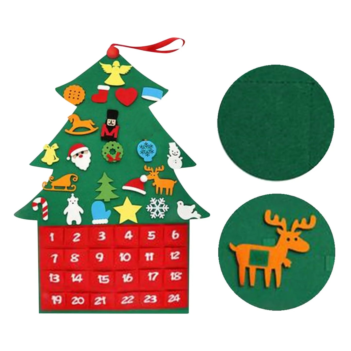 Montessori Advent Calendar (Felt Hanging Christmas Tree Montessori Advent Calendar (Felt Hanging Christmas Tree