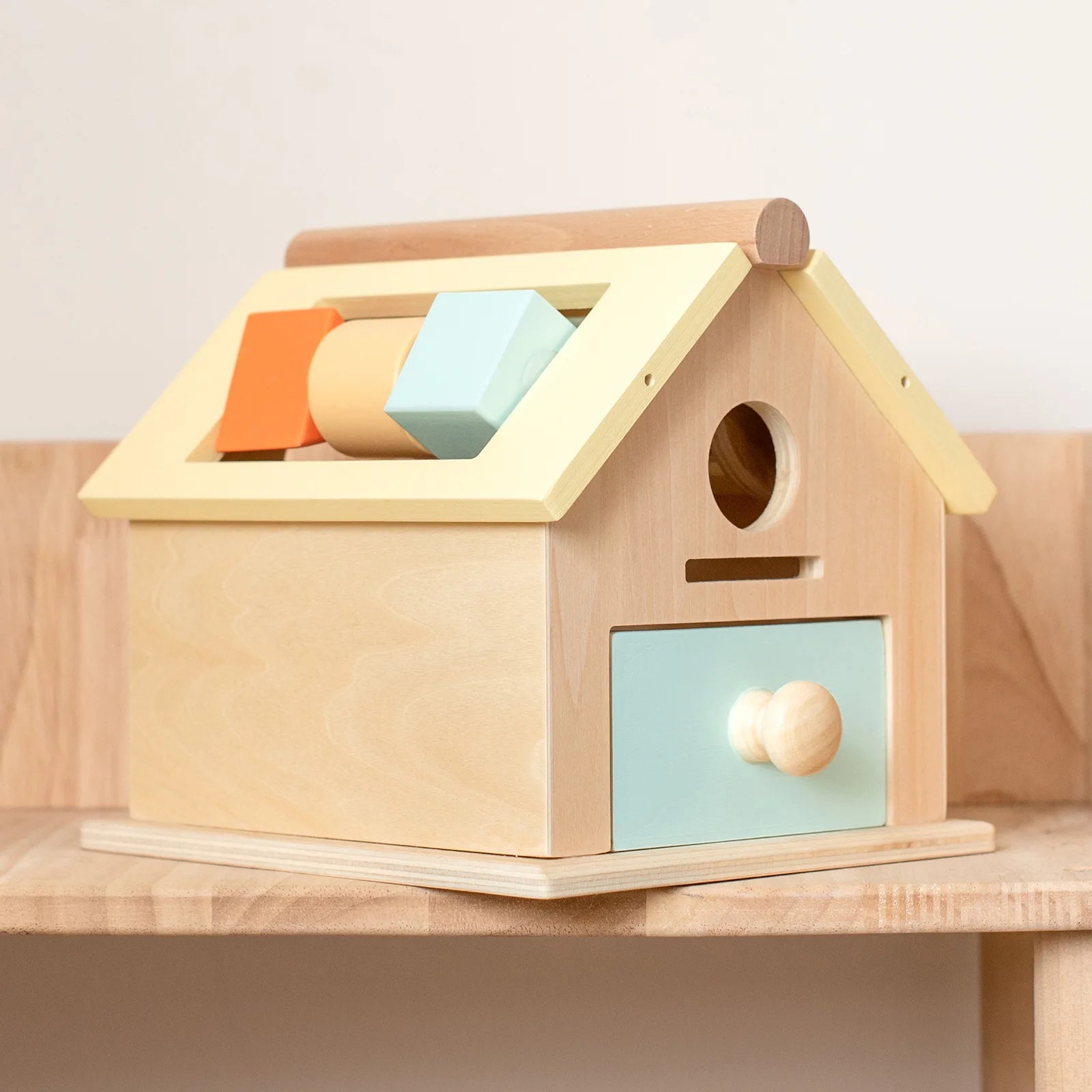 Gioco Montessori In Legno: Object Permanence Box Con Cassetti, Monete E Palline – Giocattolo Educativo Per La Coordinazione
