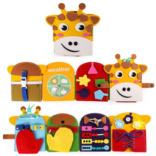 WOODENFUN Quiet Book Montessori giocattolo Baby Busy Board Activity Book per bambini 1 2 3 anni scuola materna (spazio blu WOODENFUN Quiet Book Montessori giocattolo Baby Busy Board Activity Book per bambini 1 2 3 anni scuola materna (spazio blu