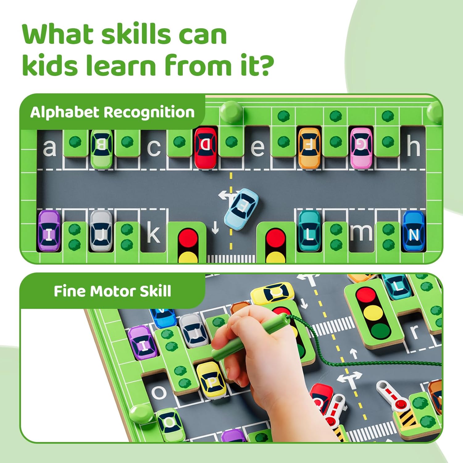 Montessori Alphabet Car Maze MontessoriToys Montessori alphabet car maze montessoritoys